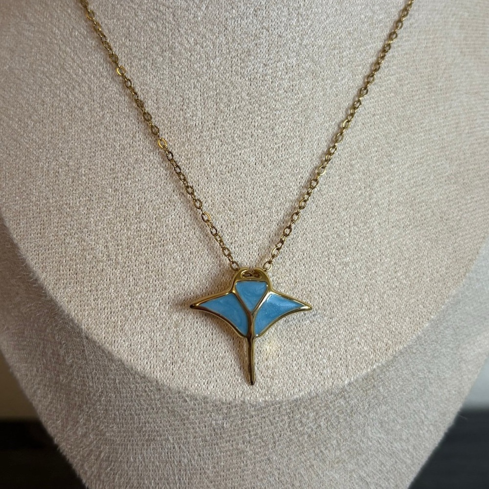Handmade Stingray Necklace | Waterproof & Tarnish Resistant